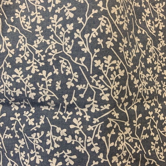 Tradition Skirt Maxi Floral Chambray Lightweight Denim Blue White 100% Cotton 16 - Picture 2 of 4